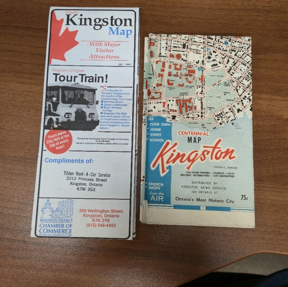 VINTAGE Kingston Centennial 1846-1946 Official Map Rare Visitor Lot